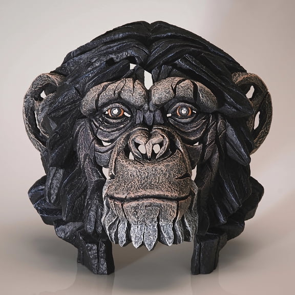 Enesco Edge Sculptures Chimpanzee Bust Figurine 11.9in H