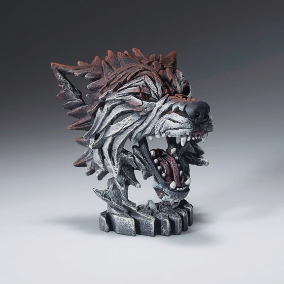 Enesco Edge Sculptures Mini Wolf Bust Figurine 4.9in H