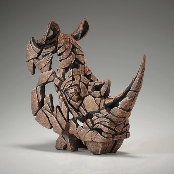 Enesco Edge Sculptures Miniature Rhinoceros Bust Figurine 5.5in H