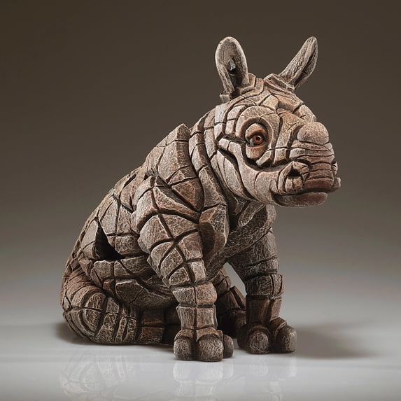 Enesco Edge Sculptures Rhinoceros Calf Figurine 9.7in H