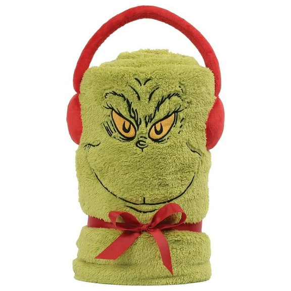 Enesco Enesco The Grinch Snowthrow Christmas Throw Blanket