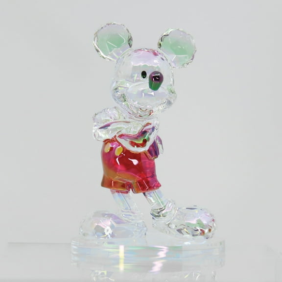 Enesco Disney Facets Mickey Mouse Iridescent Acrylic Figurine 3.8in H