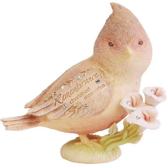 Enesco Foundations Rememberance Bird Inspirational Figurine, 3.94 Inch, Multicolor