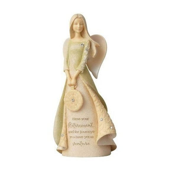 Foundations Retirement Angel with Pocket Watch Figurine 4.3in H