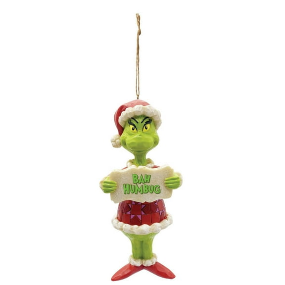 Enesco Grinch by Jim Shore Grinch Bah Humbug PVC Hanging Ornament