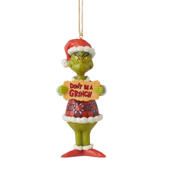 Enesco Grinch by Jim Shore Grinch Don't Be Grinch PVC Hanging Ornament