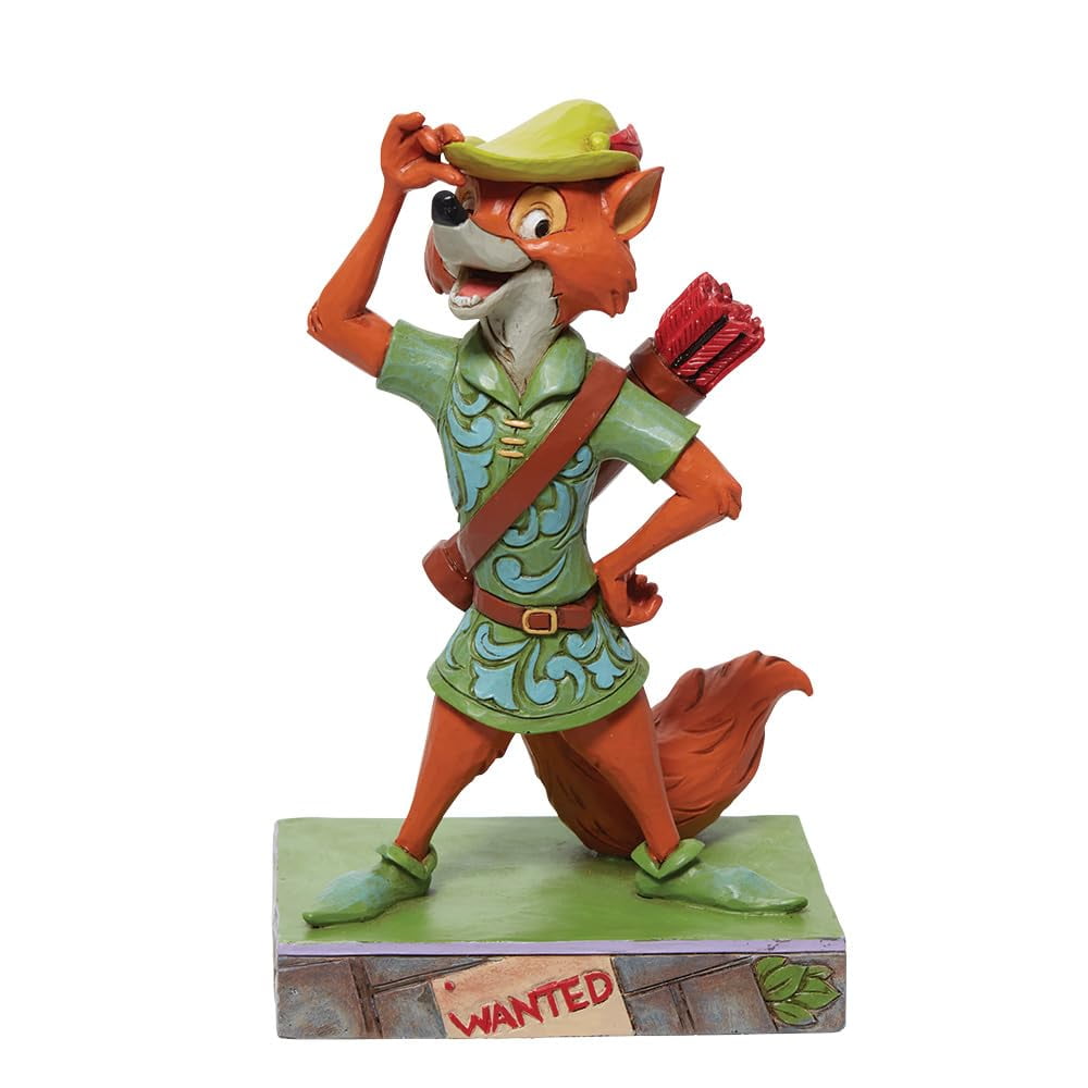 Enesco Jim Shore Disney Traditions Robin Hood Figurine, 5.75 Inches, Polyresin, Calcium Carbonate