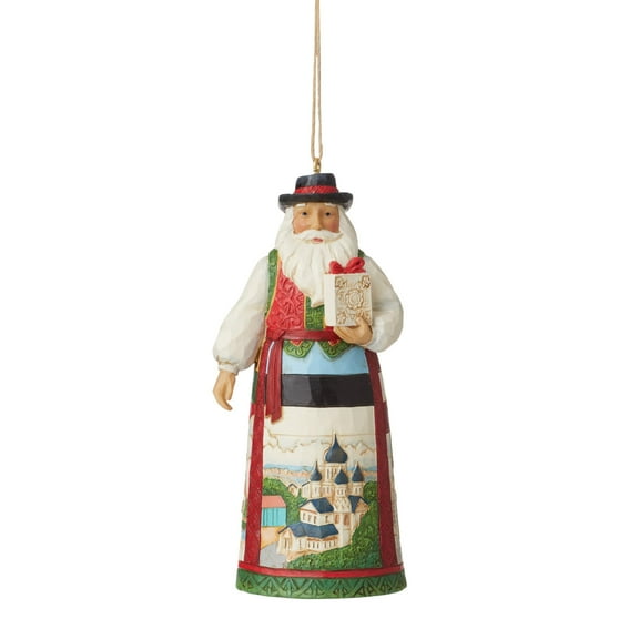 Enesco Jim Shore Heartwood Creek Baltic Santa Ornament, 4.5 Inch