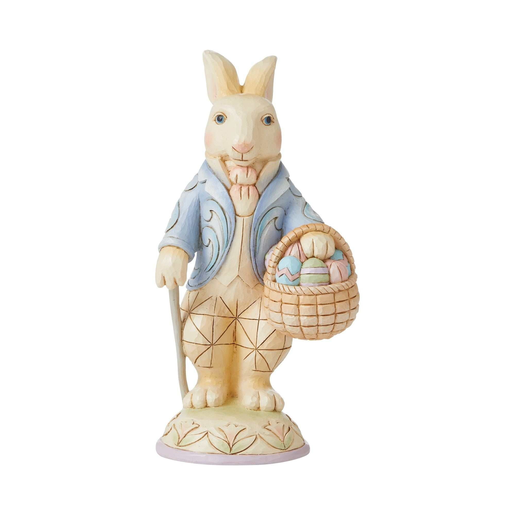 Enesco Jim Shore Heartwood Creek Easter Bunny with Basket Figurine