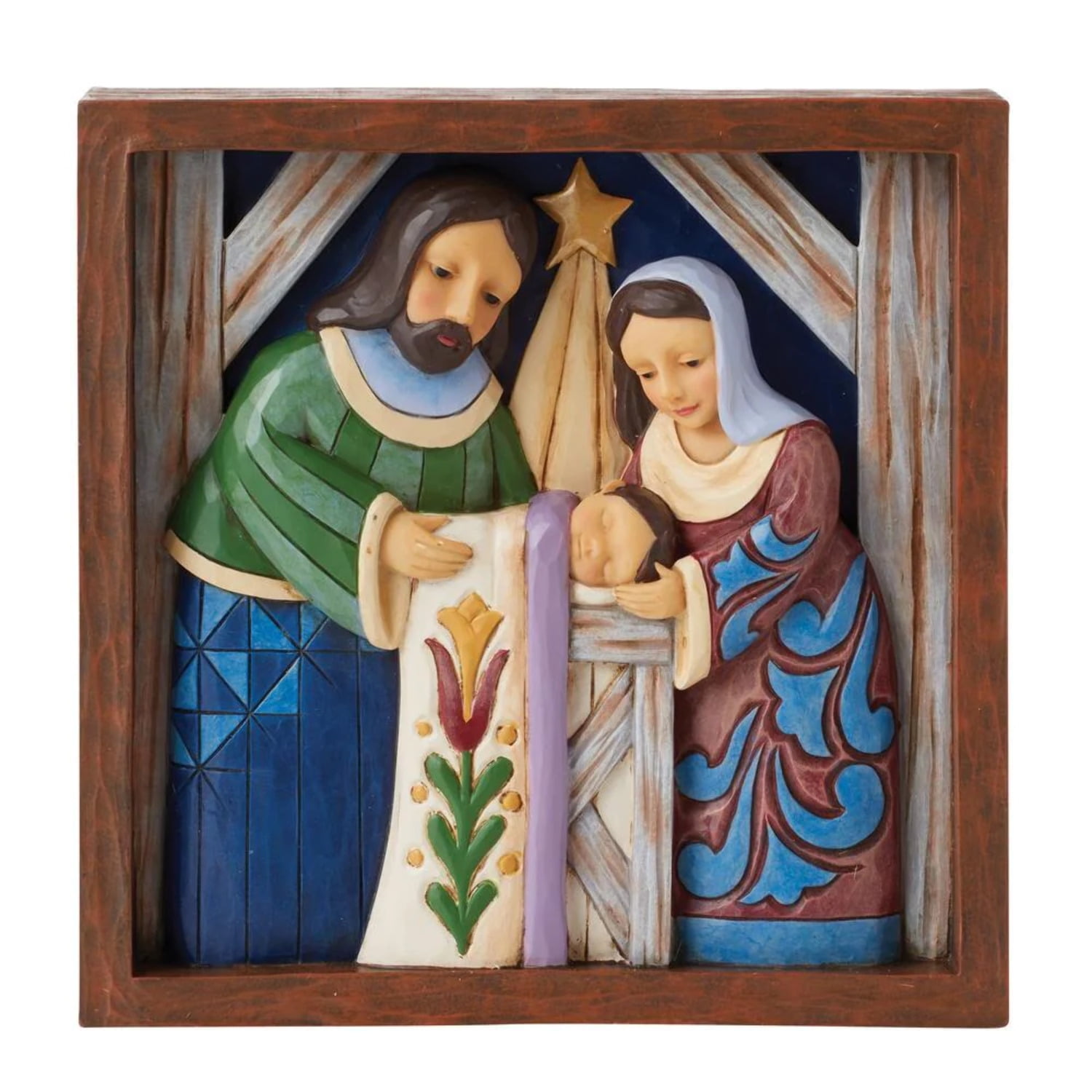 Jim Shore Heartwood Creek Two Sided Easter Cross with Dove and Lily 6008405