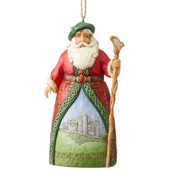 Enesco Jim Shore Heartwood Creek Irish Santa HO