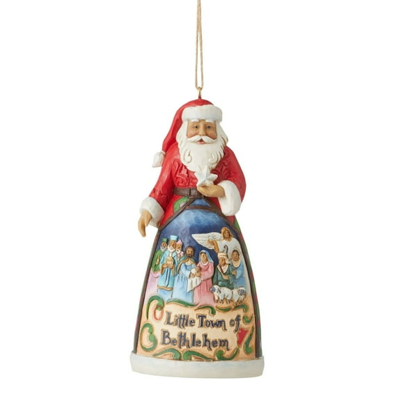 Enesco Jim Shore Heartwood Creek Little Town of Bethlehem Hanging Ornament, Multicolor