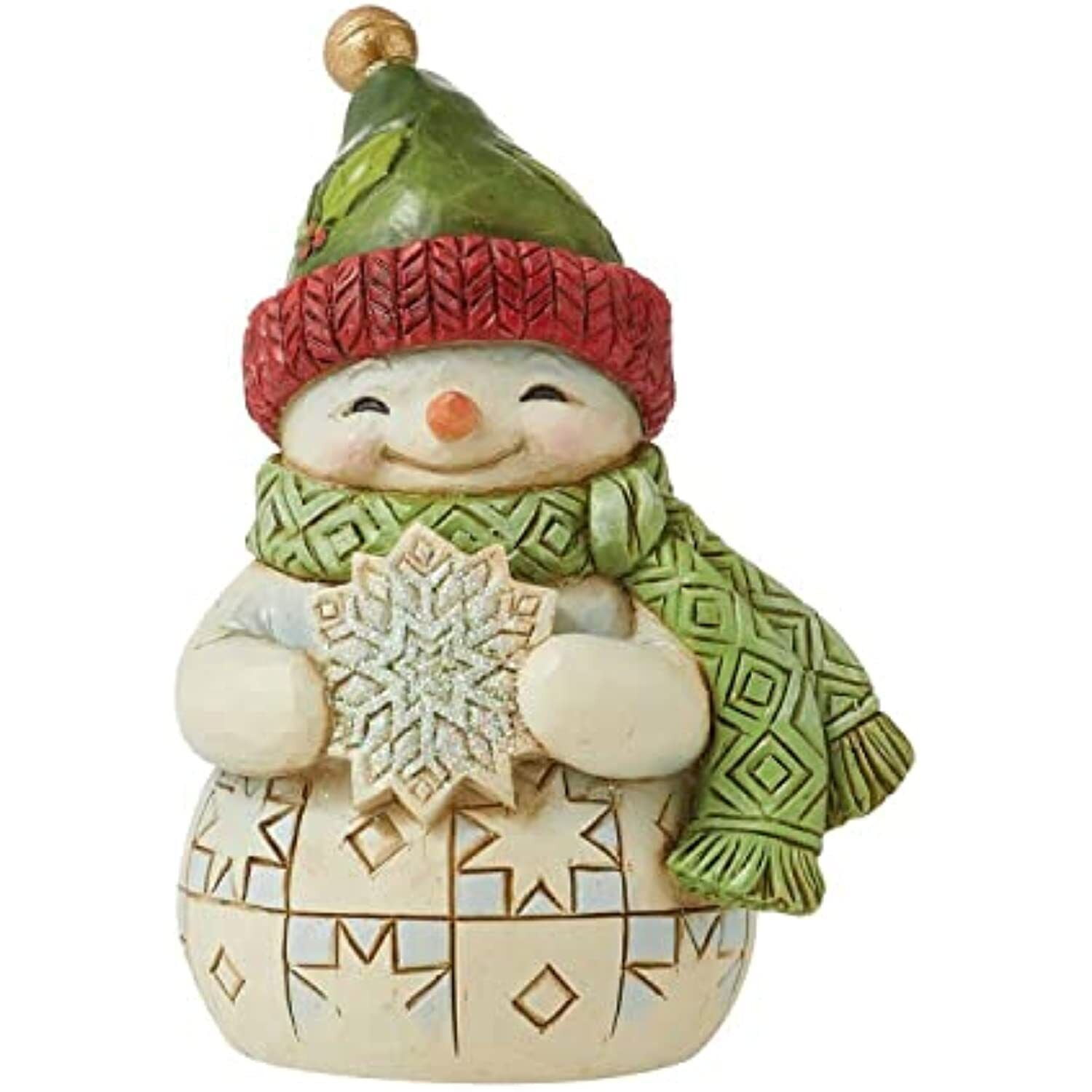 Mini Snowman withCheckered Hat – Jim Shore