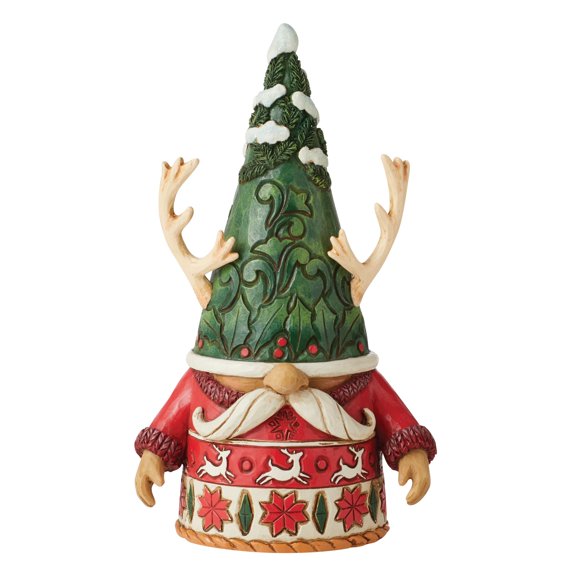 Enesco Jim Shore Heartwood Creek Reindeer Crossing Gnome Figurine, 6.5 Inch, Multicolor