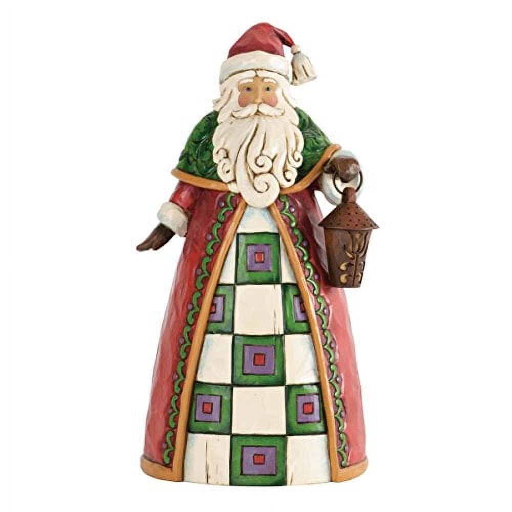 Enesco Jim Shore Heartwood Creek Santa with Lantern Figurine, 8.5-Inch