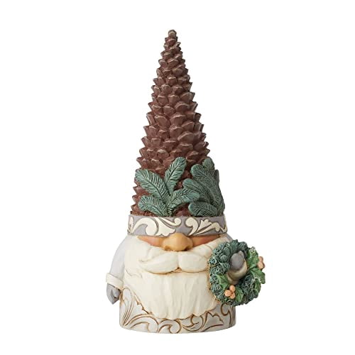 Enesco Jim Shore Heartwood Creek Woodland Gnome with Pinecone Hat,Figurine, 6 inch-Height