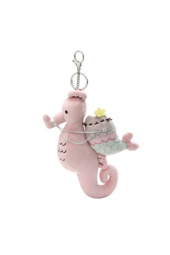 Enesco Mermaid Pusheen & Seahorse 8.5-Inch Deluxe Plush Keychain