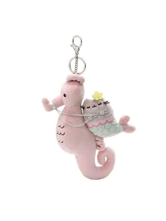 Enesco Mermaid Pusheen & Seahorse 8.5-Inch Deluxe Plush Keychain