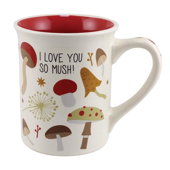 Enesco Mushroom Love Mug - One Mug 4.5 Inch, Stoneware - Our Name Is Mud 6013220