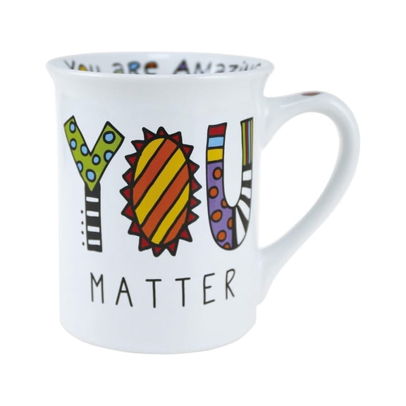 Enesco Our Name Is Mud Cuppa Doodles You Matter Mug, 4.53 Inches