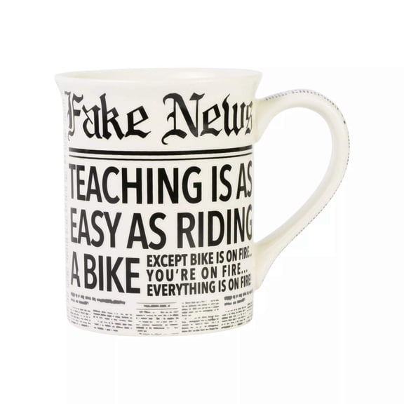 Enesco Our Name is Mud Fake News Teaching Mug