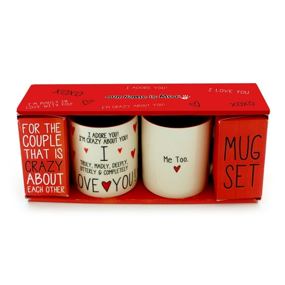Enesco Our Name is Mud Mugset Love You Me Too