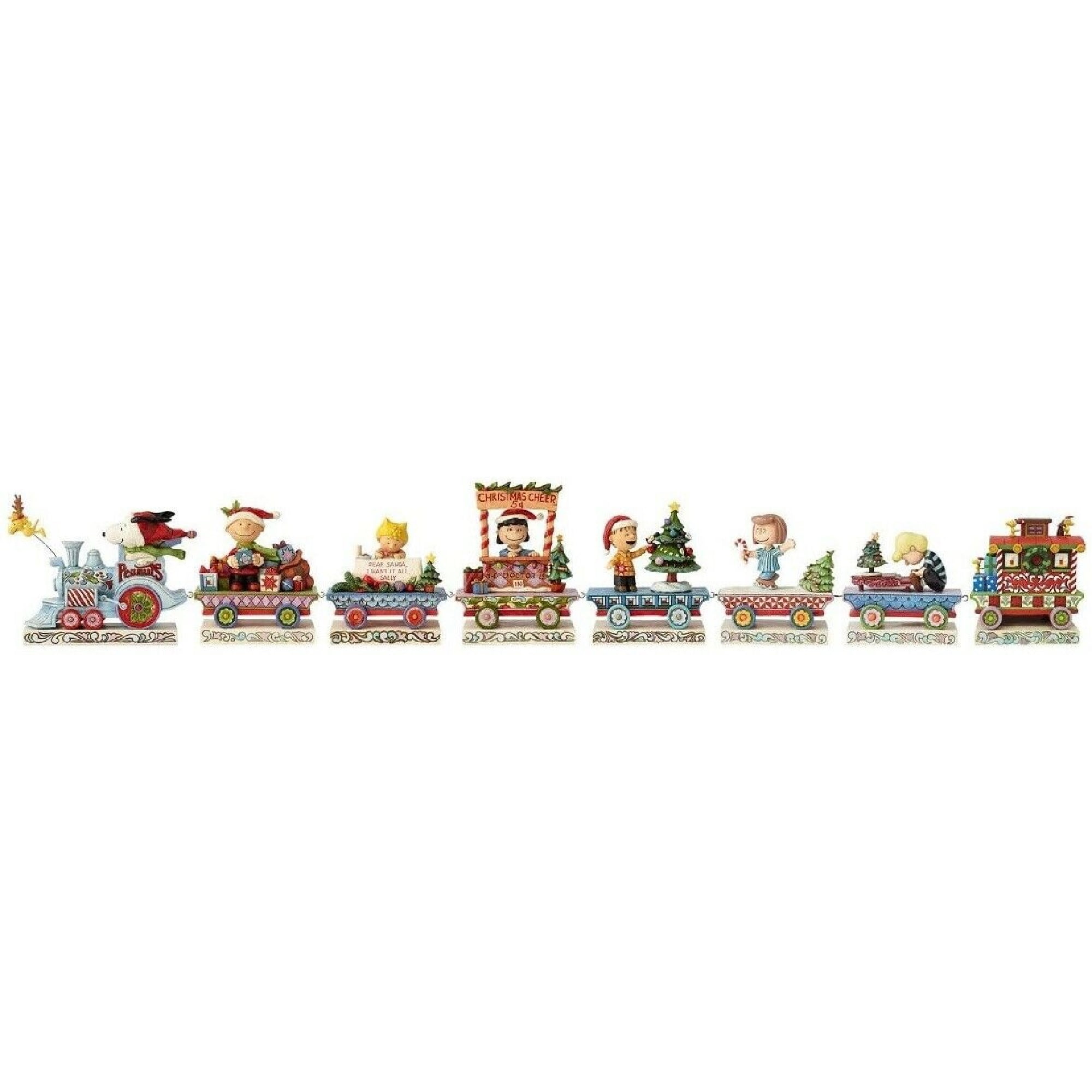 Enesco Jim Shore Peanuts Holiday Train Eight Car Figurine Set for