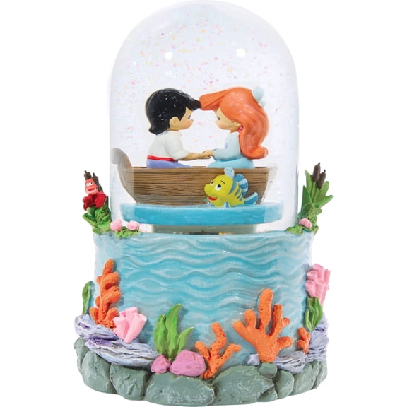 Enesco Precious Moments Disney Ariel and Eric Waterball 6.7in H