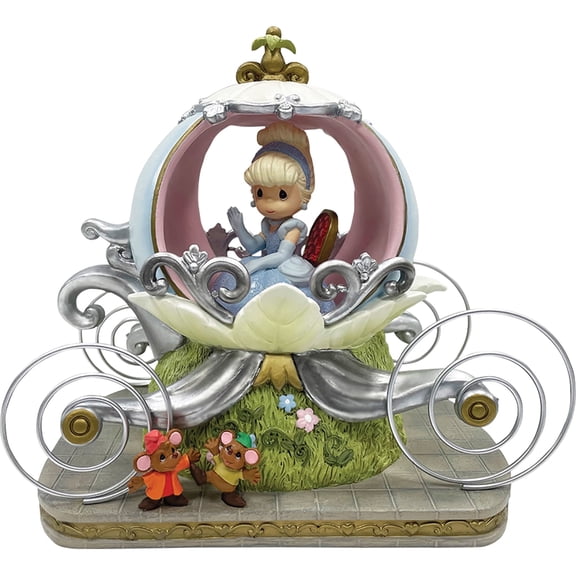 Enesco Precious Moments Disney Cinderella Coach LED Musical Figurine, Multicolor 6.5in H