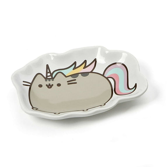 Enesco Pusheen by Our Name Is Mud Pusheenicorn Stoneware Trinket Tray Dish 4.5 Inches, Multicolor
