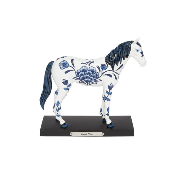 Enesco Trail of Painted Ponies Delft Blue Horse Figurine 7.5in H