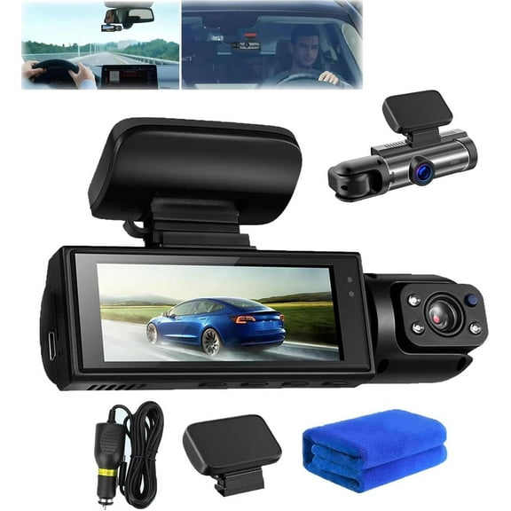 Enesy Car Dash Cam, Enesy Front & Rear Dash Cam, Dashcam Front and Rear Camera, 1080p Night Vision Car Driving, Dash Camera for Cars, Loop Recording & Motion Detection Suitable for All Car