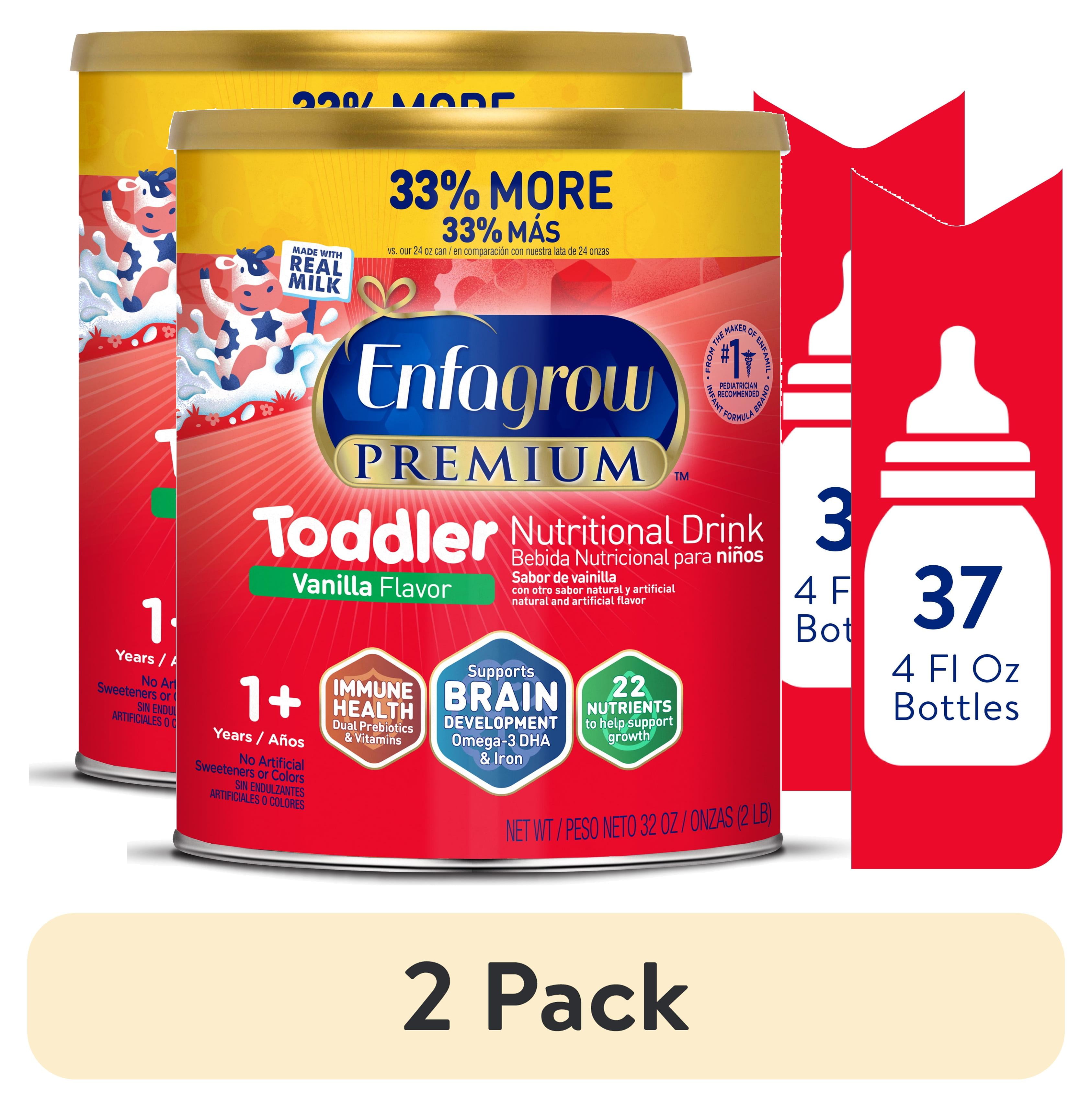 (2 pack) Enfagrow PREMIUM Toddler Next Step, Omega 3 DHA Prebiotics