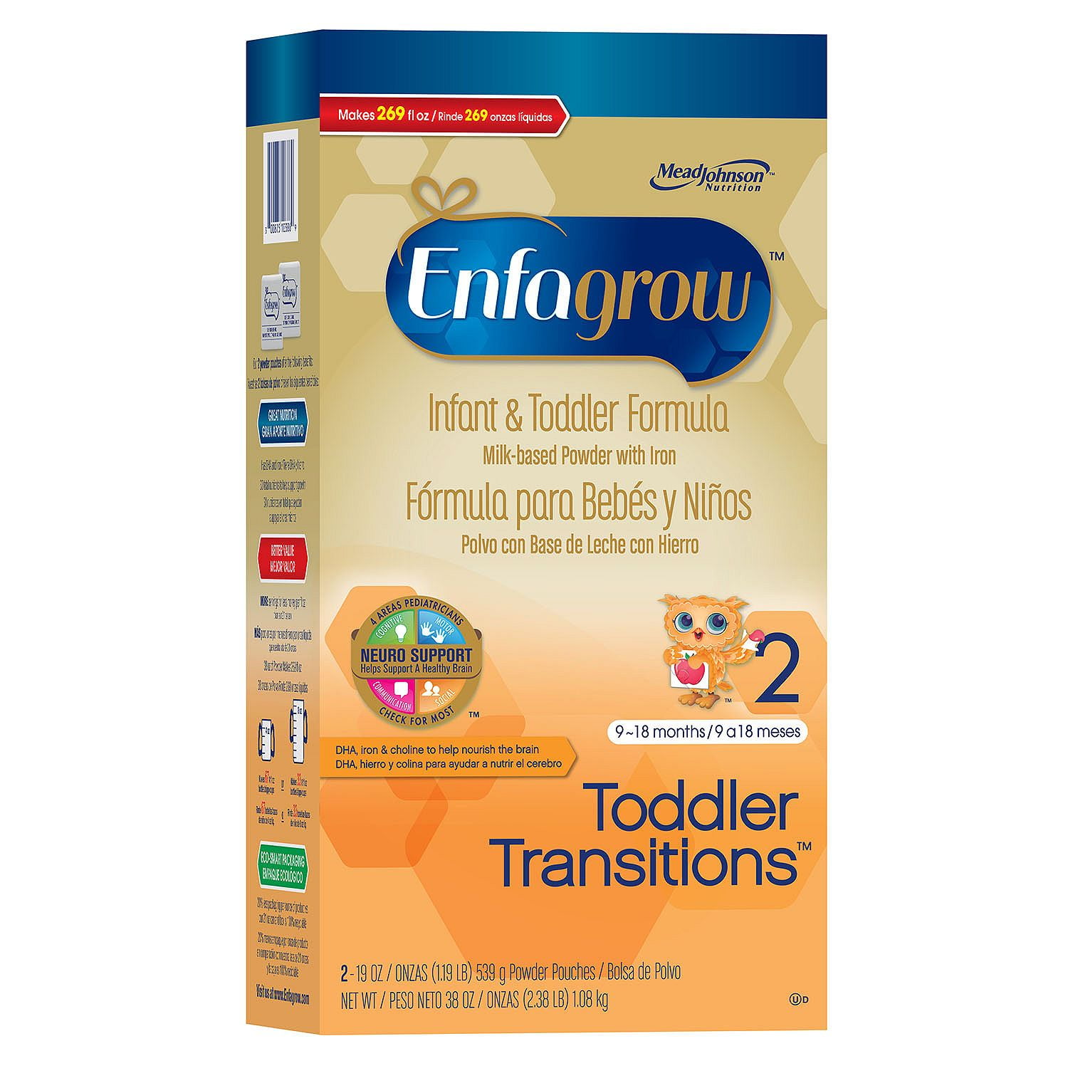 Enfagrow Toddler Transitions Infant & Toddler Formula (38 oz