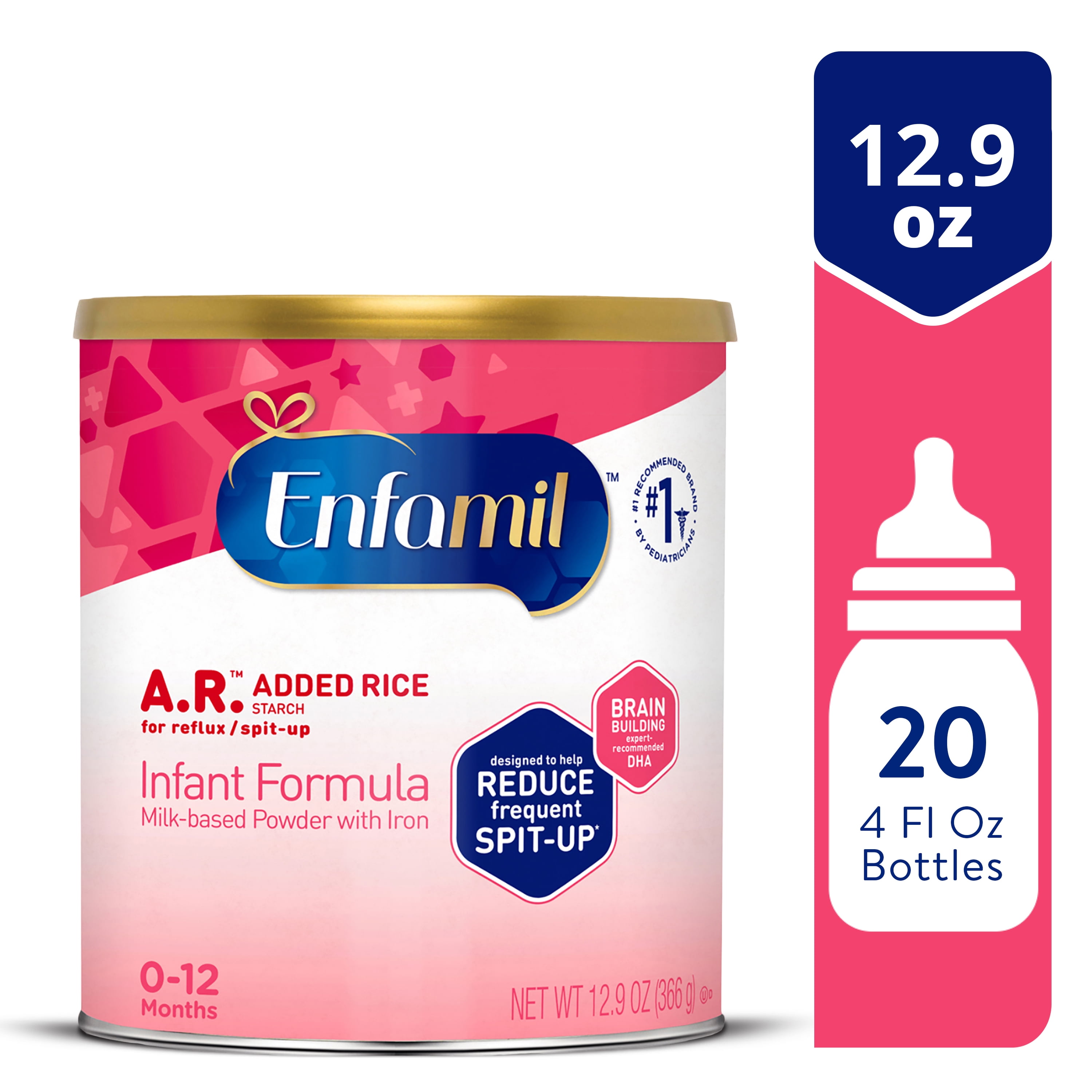 Enfamil A.R. Infant Formula, Clinically Proven to Reduce Reflux & Spit