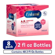 Enfamil A.R. Liquid Baby Formula, Reduces Frequent Spit-Up, 2 fl oz, 48 bottles