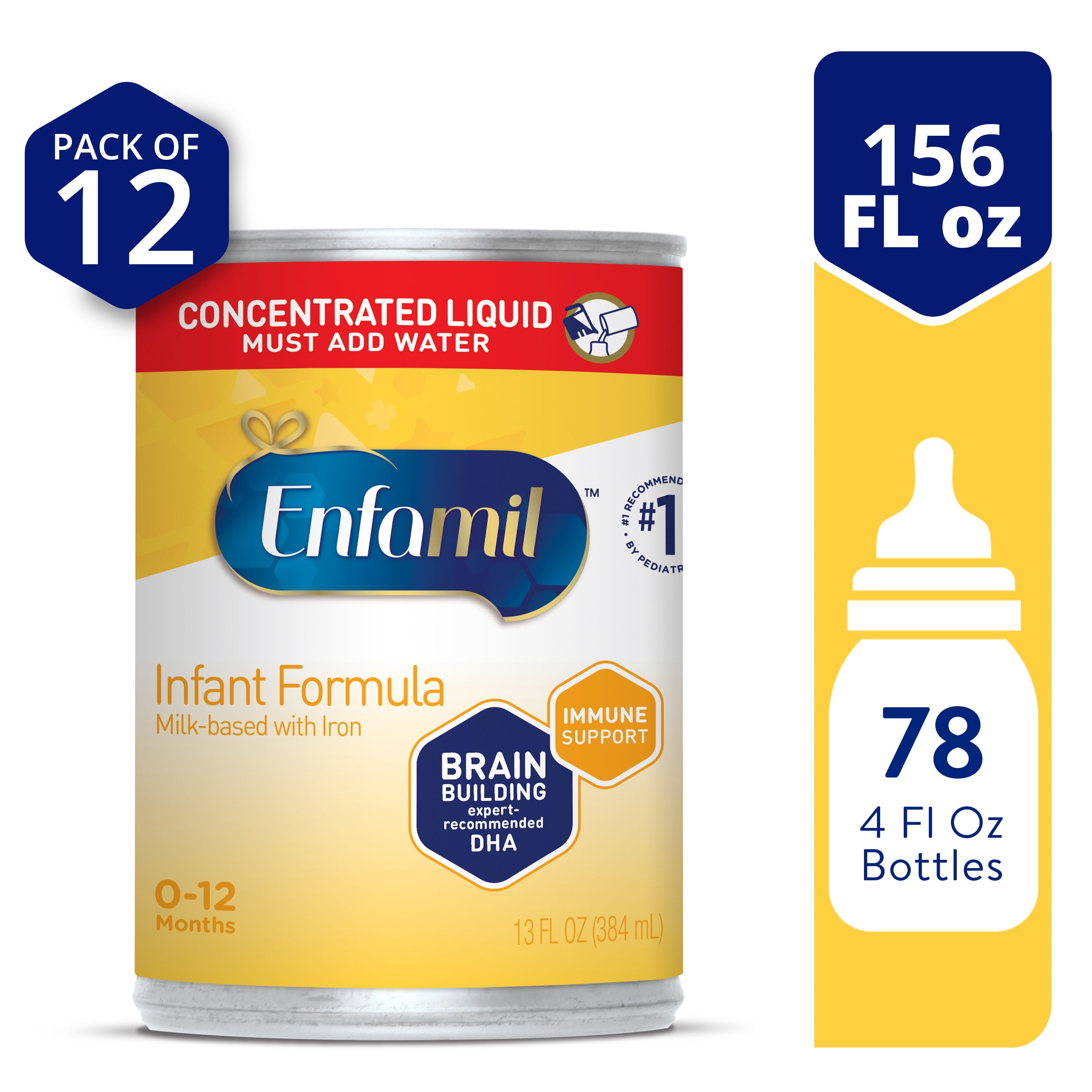 Enfamil 粉ミルク 12+1個セット Enfamil Concentrate Baby Formula, Milk-based Baby Formula