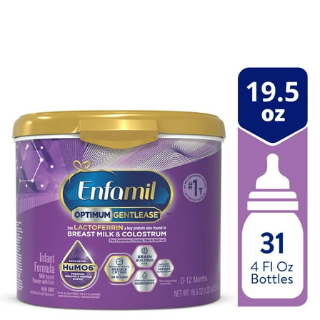 Enfamil Optimum (Enspire) Gentlease Powder Baby Formula, Our Closest to Breast Milk 19.5 oz Tub