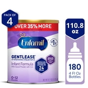 Enfamil Gentlease Baby Formula, for easing Fussiness, Gas, Crying and Spit-up, 19.9 Oz Can 4 count
