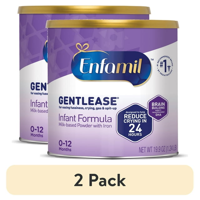 (2 pack) Enfamil Gentlease Powder Baby Formula, Reduces Fussiness