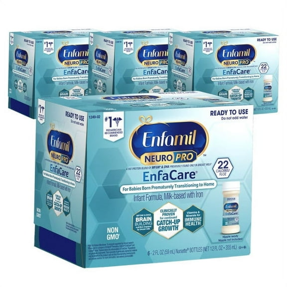 Enfamil NeuroPro EnfaCare GMO-Free Liquid Baby Formula, 48 oz Bottle (24)