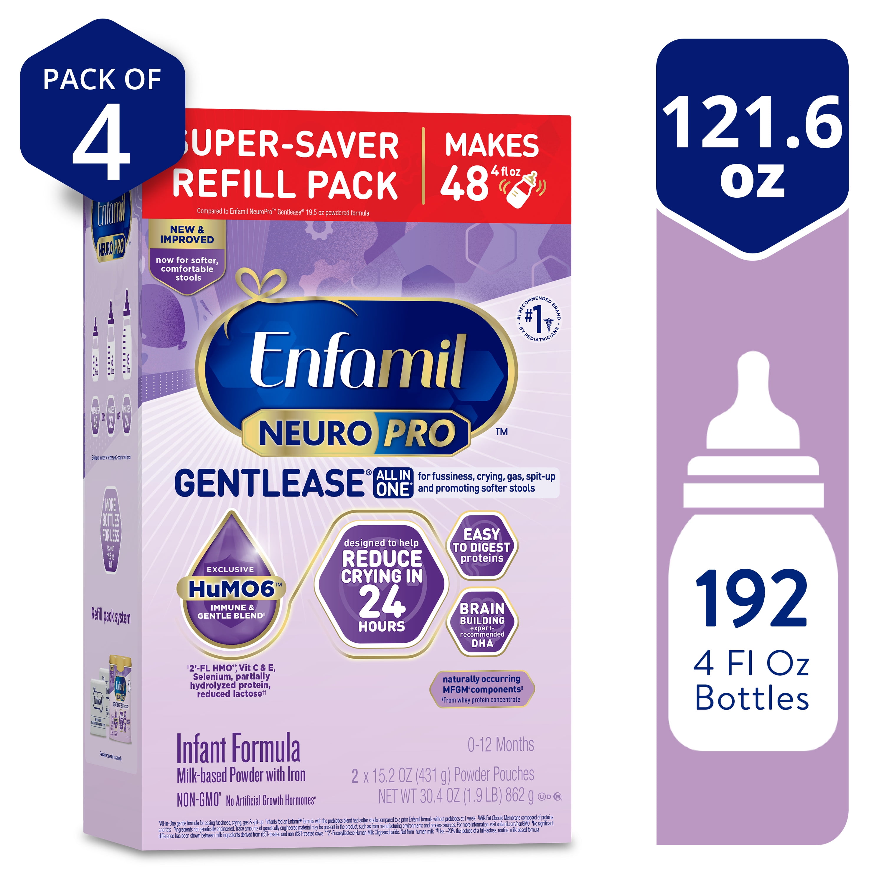 Enfamil NeuroPro Gentlease Powder Baby Formula, For Fussiness, Crying, Gas, Spitup, & Soft