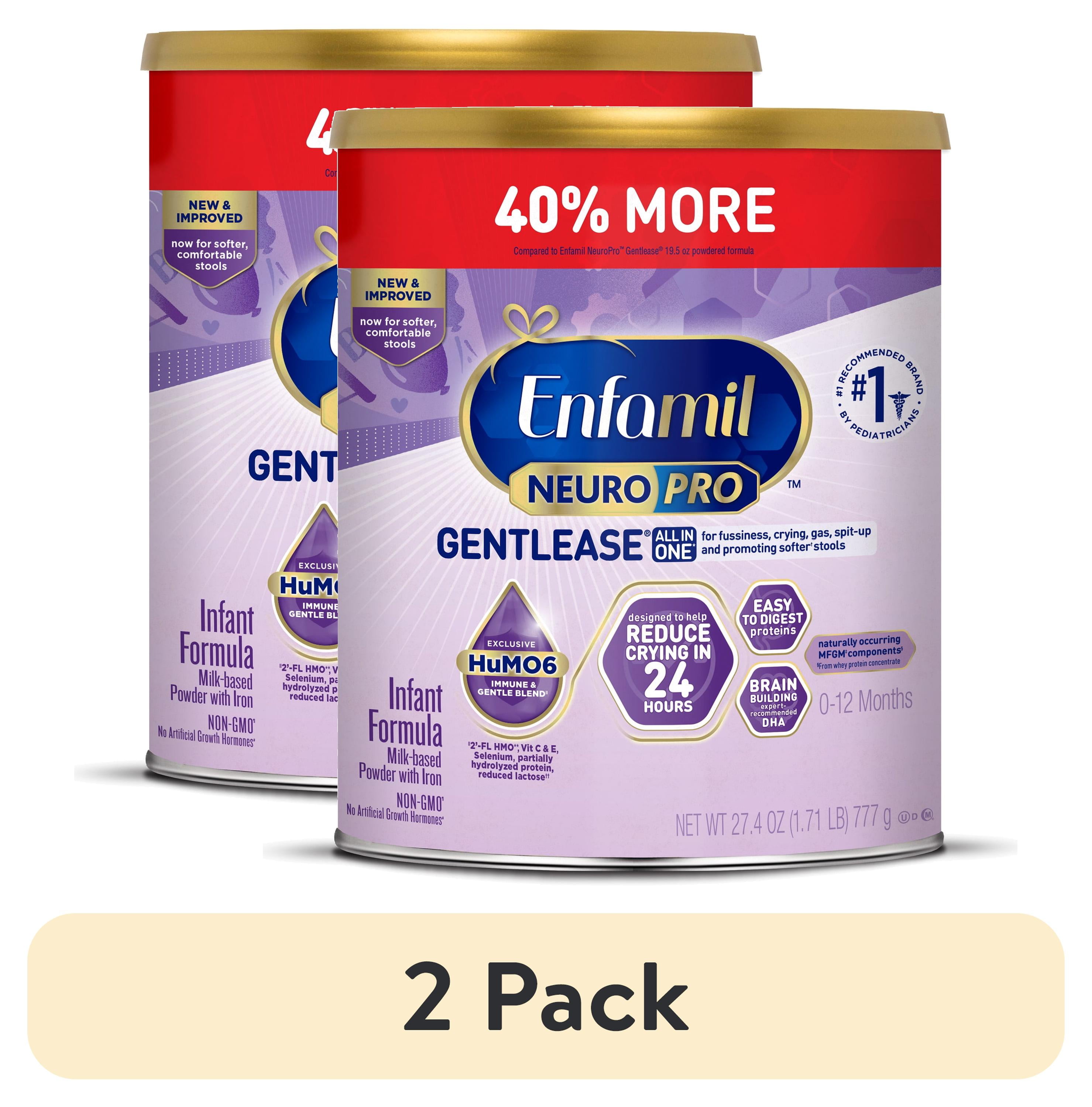 (2 pack) Enfamil NeuroPro Gentlease Powder Baby Formula, For Fussiness
