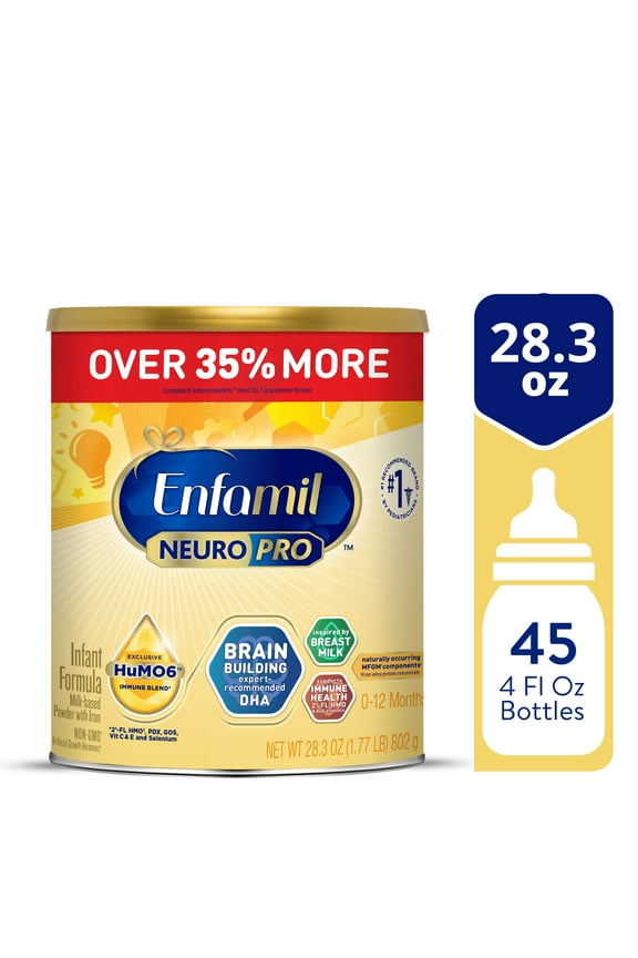 NeuroPro Baby Formula, Brain Building Duo DHA & MFGM, Infant Formula Powder, 28.3 oz Can