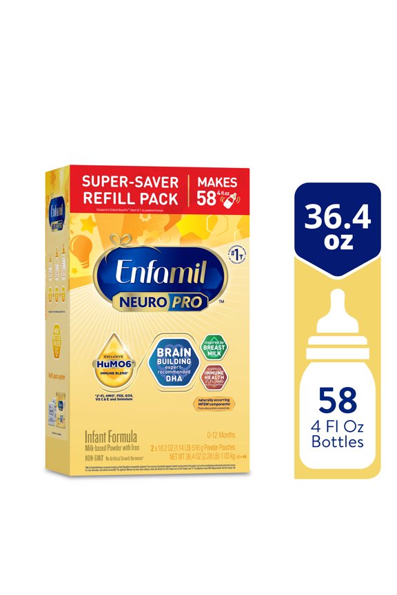 NeuroProBaby Formula,BrainBuildingDuo DHA & MFGM, Infant Formula Powder, 36.4 Oz Box