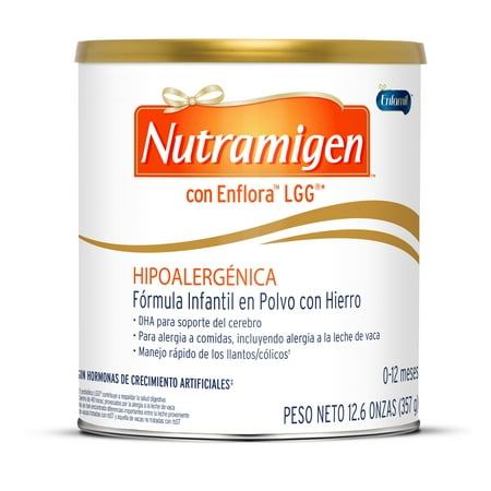 Enfamil Nutramigen Hypoallergenic with LGG Enflora and Iron Unflavored Baby Formula Ages 0 - 12 months, 12.6 oz Can