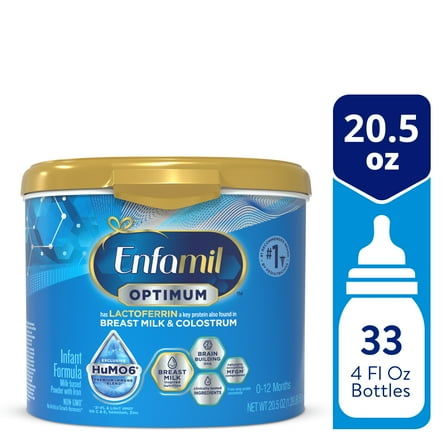 Enfamil Optimum (Enspire) Powder Baby Formula, Our Closest to Breast Milk, 20.5 oz Tub