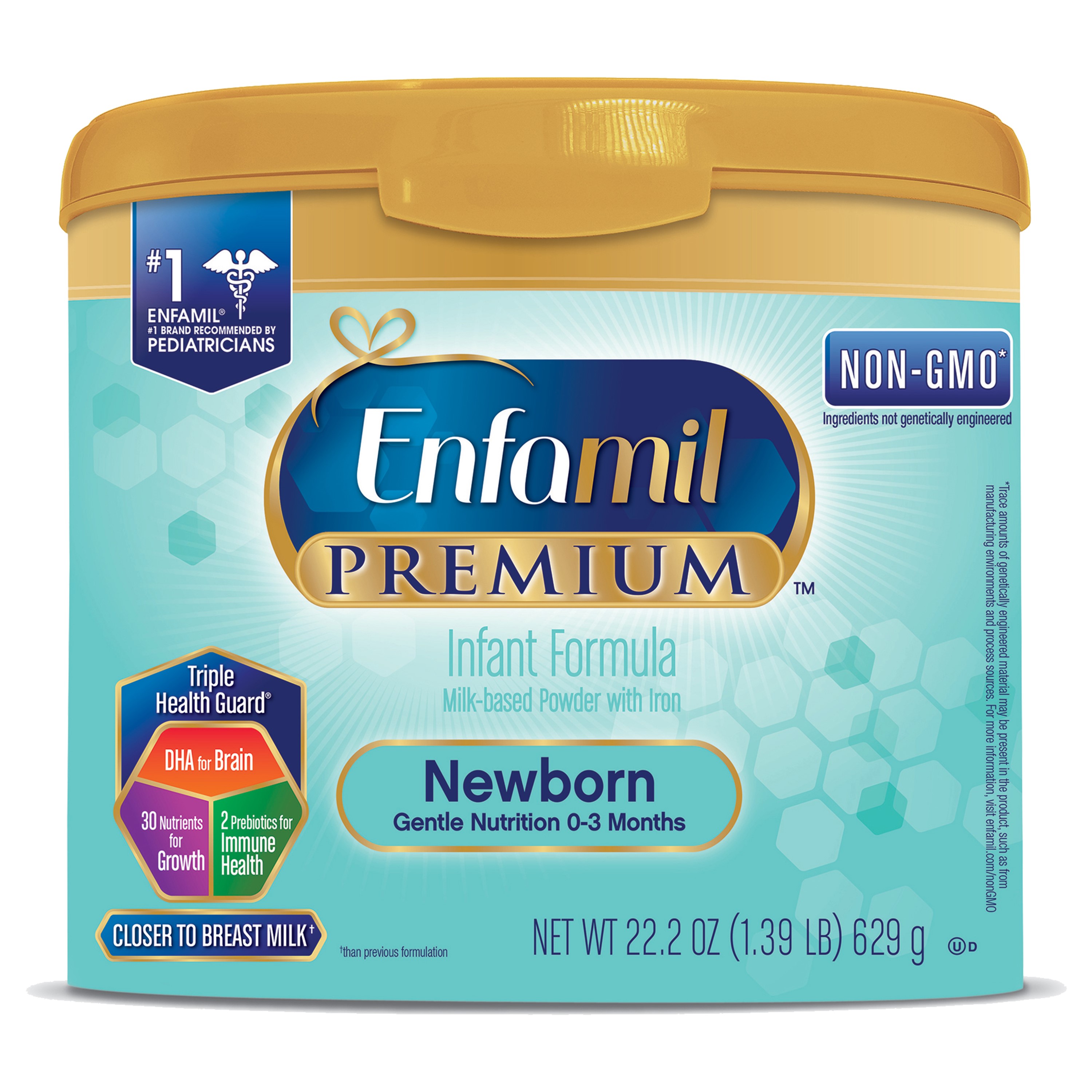 Enfamil Newborn PREMIUM Non-GMO Infant Formula, Powder, 22.2 Ounce Reusable Tub - image 1 of 11