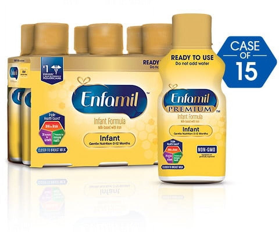 Enfamil PREMIUM Infant Formula, Ready to Use Liquid, 8 fl oz, 15 Bottles