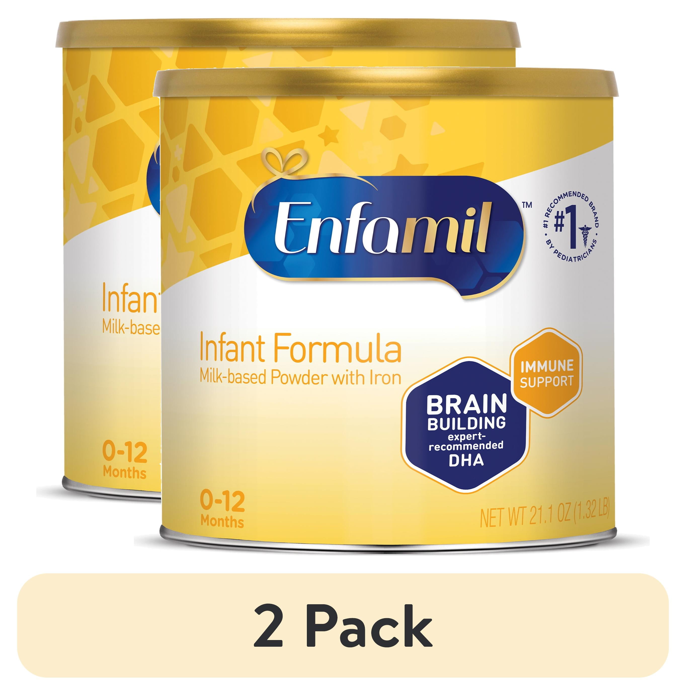 (2 pack) Enfamil Powder Baby Formula, Milkbased Baby Formula with Iron